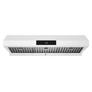 Hauslane 36-in Matte White Contemporary Under Cabinet Range Hood with 3-Way Venting