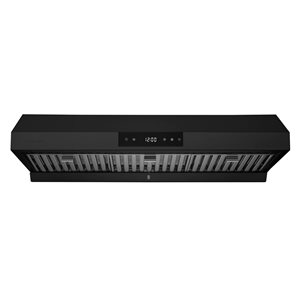 Hauslane 36-in Matte Black Contemporary Under Cabinet Range Hood with 3-Way Venting