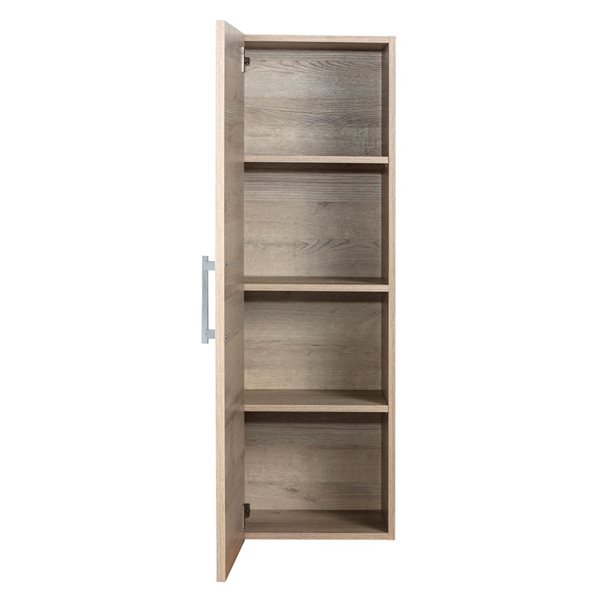 Cutler Kitchen & Bath Kato 11.25-in D x 48-in H x 15-in W Organic Wall-mount 3-Shelves Linen Cabinet