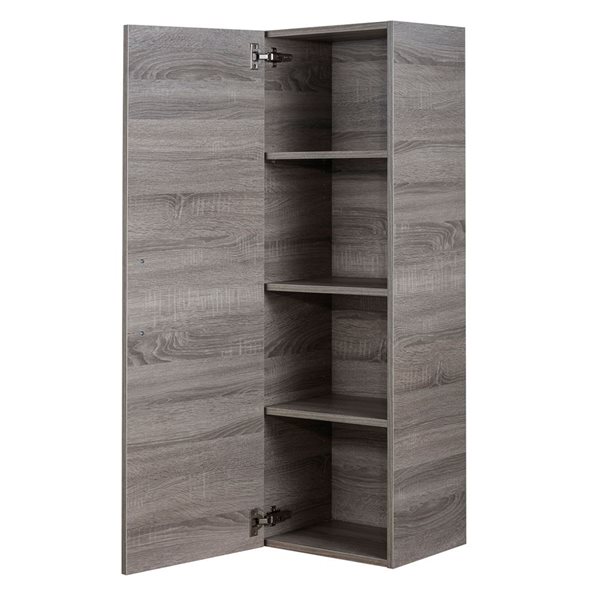 Cutler Kitchen & Bath Kato 11.25-in D x 48-in H x 15-in W Dorato Wall-mount 3-Shelves Linen Cabinet