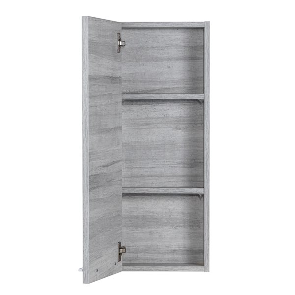 Armoire à pharmacie Soho, 1 porte 2 tablettes, gris