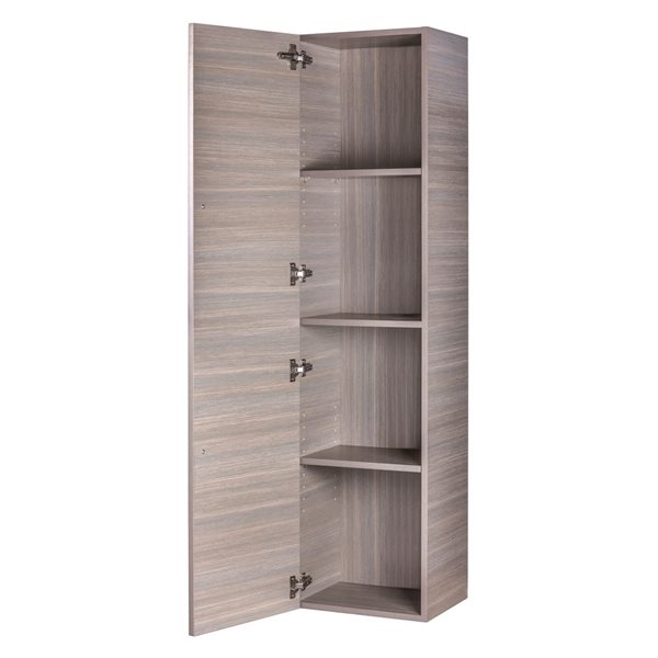 Cutler Kitchen & Bath Silhouette 11.25-in D x 60-in H x 15-in W Aria Wall-mount 3-Shelves Linen Cabinet