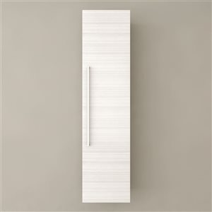 Cutler Forest Silhouette 11.25-in D x 60-in H x 15-in W White Chocolate Wall-mount 3-Shelves Linen Cabinet