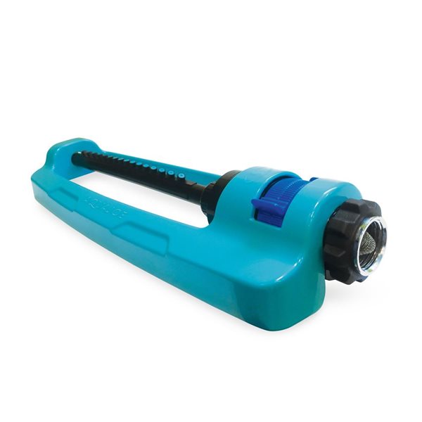 Aqua Joe Indestructible Metal Base Oscillating Lawn Sprinkler with 