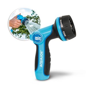 Aqua Joe Heavy-Duty Indestructible Metal Multi Function Adjustable Pistol Nozzle w/ Smart Throttle Control