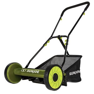 Sun Joe 16-in Manual Reel Lawn Mower with Grass Catcher