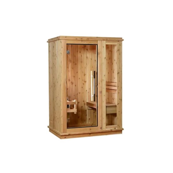 Sauna électrique d'intérieur en cèdre rustique Logan de Almost Heaven 36 p. x 53 l. x 78 po H pour 1 personne