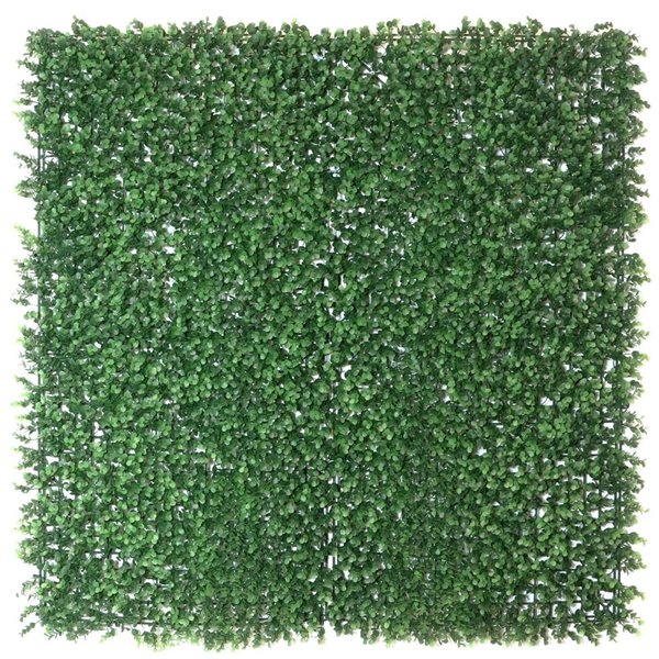 everhome English Boxwood Artificial Hedge Wall Panel - 3.28 x 3.28-ft - 2/Pack