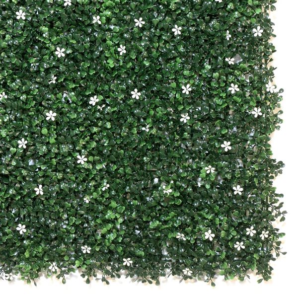 Panneau mural de haie artificielle en buis de jasmin de everhome, 3,28 x 3,28 pi, 1/pqt