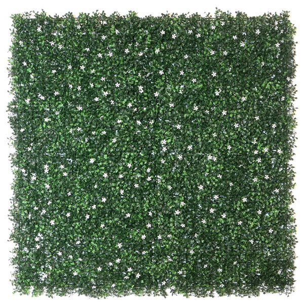 everhome Jasmine Boxwood Artificial Hedge Wall Panel - 3.28 x 3.28-ft - 1/Pack