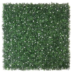 Panneau mural de haie artificielle en buis de jasmin de everhome, 3,28 x 3,28 pi, 1/pqt