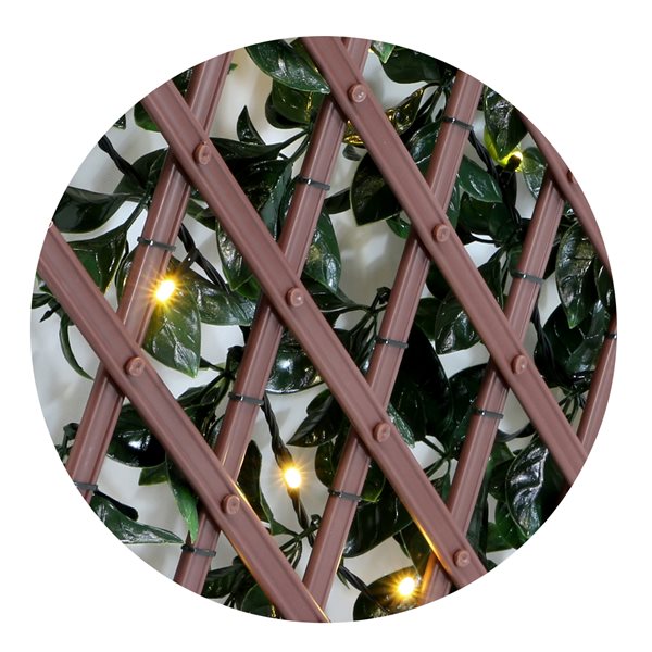 everhome Gardenia Expandable Trellis with Lights - 18 x 90-in - 1/Pack