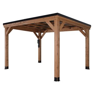 Gazebo par Backyard Discovery en cèdre et acier, 12 x 9,5 pi