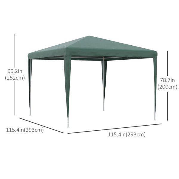 Outsunny 10-ft x 10-ft Green Folding Garden Canopy Tent