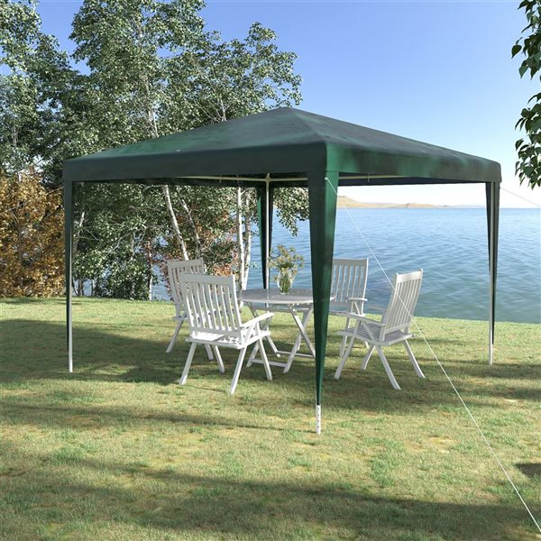 Outsunny 10-ft x 10-ft Green Folding Garden Canopy Tent