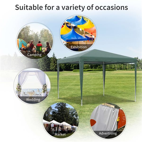 Outsunny 10-ft x 10-ft Green Folding Garden Canopy Tent