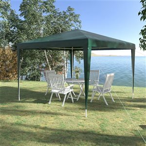 Tente pour abri de jardin pliable Outsunny 10 x 10 pi, vert