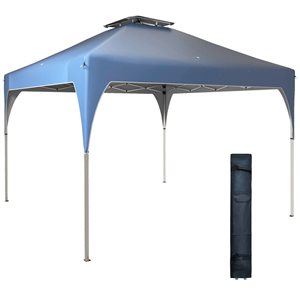 Outsunny 11-ft x 11-ft Gray Pop Up Gazebo