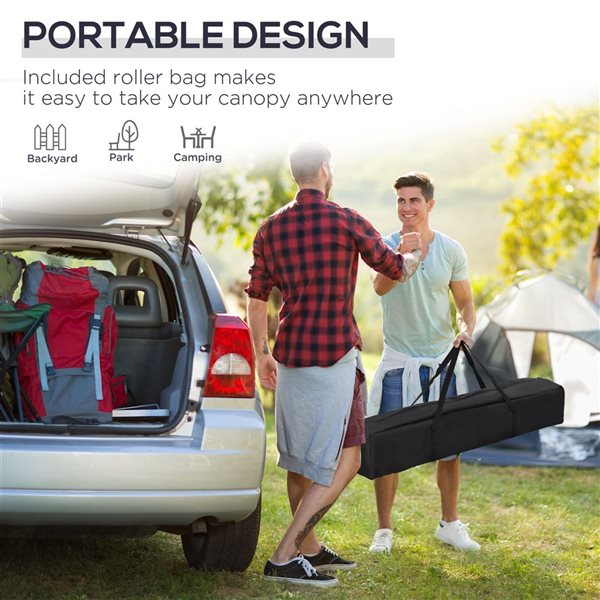 Outsunny 10-ft x 10-ft Blue Pop Up Canopy Tent