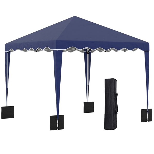 Outsunny 10-ft x 10-ft Blue Pop Up Canopy Tent