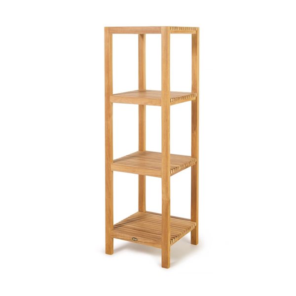 ARB Teak & Specialties Fiji  50-in 4-Tier Square Teak Bath Shelf