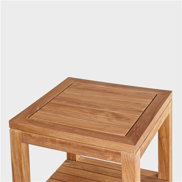 Étagère en teck carrée ARB Teak & Specialties 48 po à 4 tablettes pour salle de bain