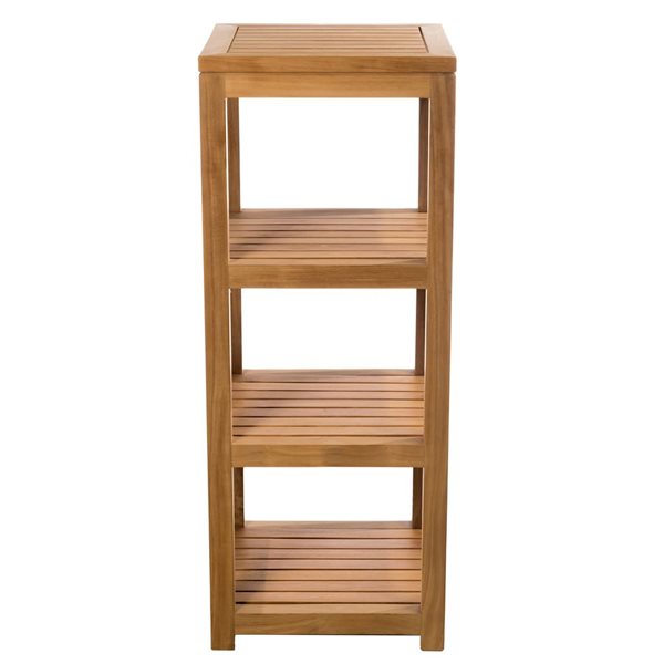 Étagère en teck carrée ARB Teak & Specialties 48 po à 4 tablettes pour salle de bain