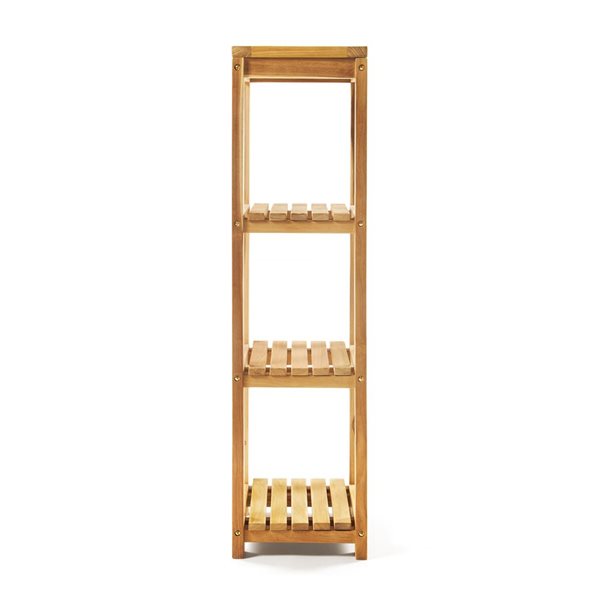 ARB Teak & Specialties Gala 45.25-in 4-Tier Square Teak Bath Shelf