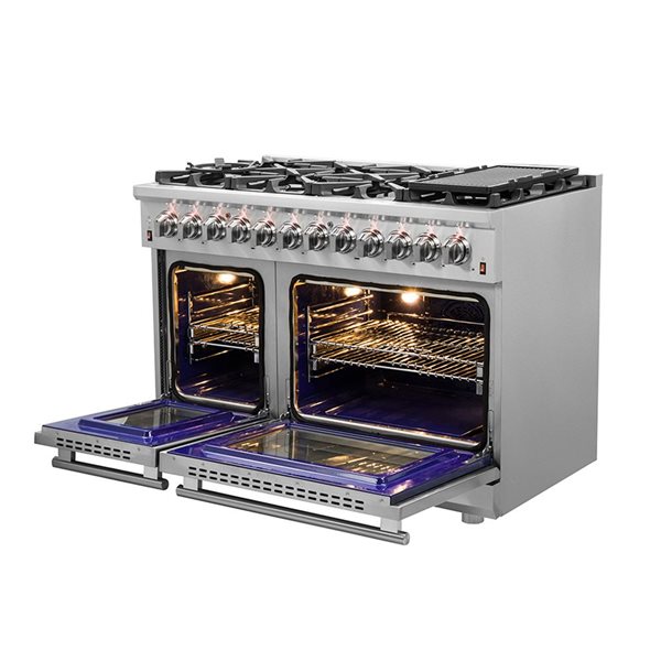 Cuisinière biénergie Massimo par Forno autoportante 48 po