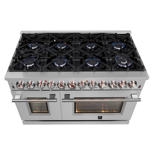 Cuisinière biénergie Massimo par Forno autoportante 48 po