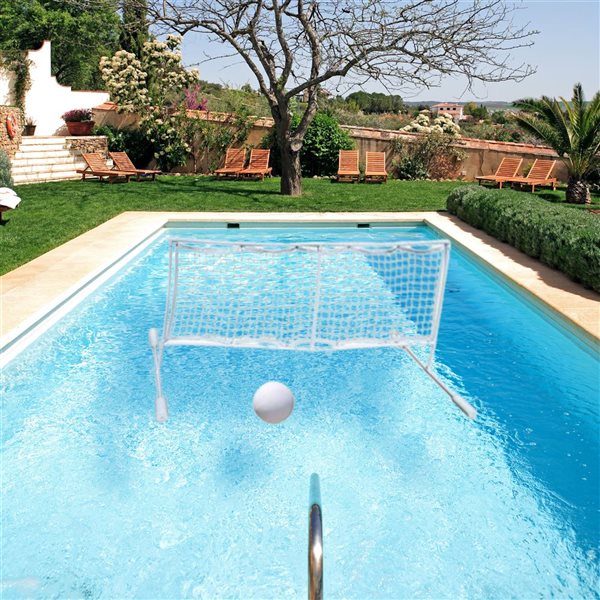 Swim Central 86-in White Swimming Pool Floating Volleyball Game w/ Net And Ball