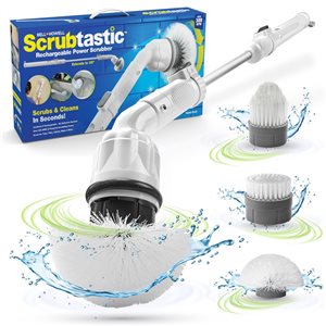 Scrubtastic Power Cordless 300 RPM Scrubber with 3 Brushes