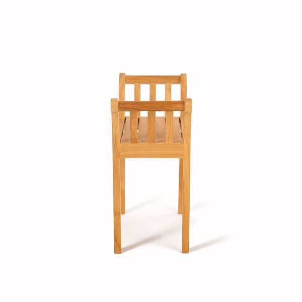 Banc-tabouret en teck Empire par ARB Teak & Specialties avec poignées