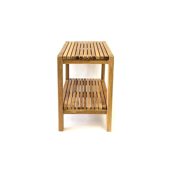 Banc de douche en teck Fiji par ARB Teak & Specialties 24 po avec tablette