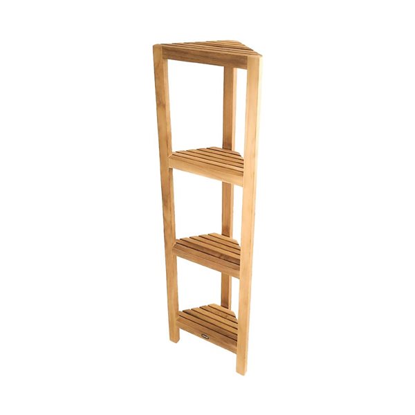 ARB Teak & Specialties Fiji 50-in H 4-tier Teak Corner Shelf