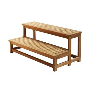 ARB Teak & Specialties 48-in 2-Step Teak Hot Tub Step
