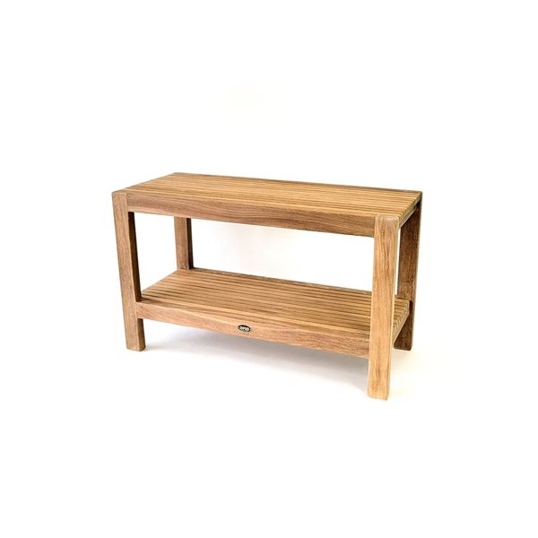 Banc de douche en teck Fiji par ARB Teak & Specialties 30 po avec tablette