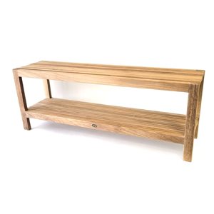 ARB Teak & Specialtie Fiji 47-in Teak Shower Bench with Shelf