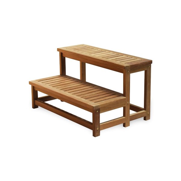 ARB Teak & Specialties 36-in 2-Step Teak Hot Tub Step