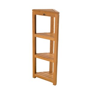 ARB Teak & Specialties 45-in H 4-tier Teak Bath Corner Shelf