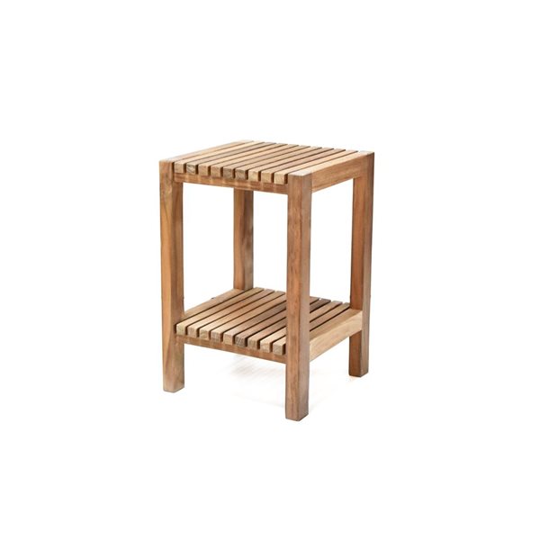 Banc de douche en teck Fiji par ARB Teak & Specialties 12 po avec tablette