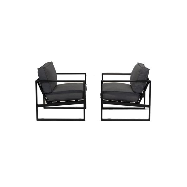 Ensemble de 2 chaises de patio Ral par Outdoorz Essentials charbon