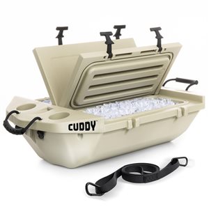 GoSports Cuddy Floating Cooler and Dry Storage 40-QT - Tan