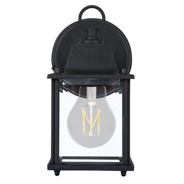 Luminus Lilian Black 1-Light LED Outdoor Wall Lantern with Clear Glass