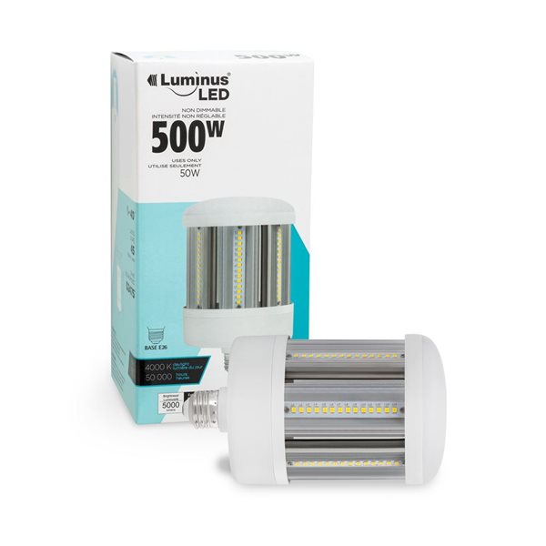 Ampoule à DEL non-réglable Luminus éq. 500W E26 4000K blanc froid