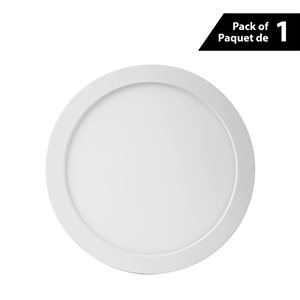 Luminus 60W Equivalent 9-in 3000K Bright White Dimmable LED Round Panel