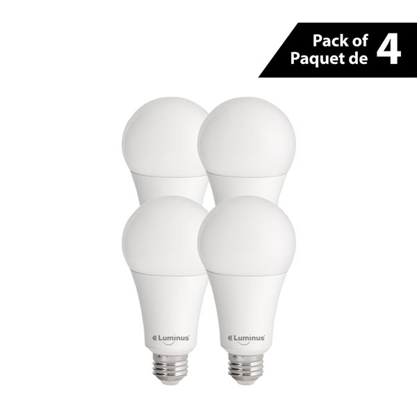 Luminus 250W Equivalent Cool White 4000K E26 A35 LED Non-Dimmable Bulb - 4/Pack