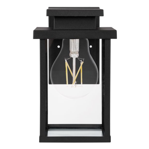 Luminus Eleanor Black 1-Light LED Outdoor Wall Lantern with Clear Glass