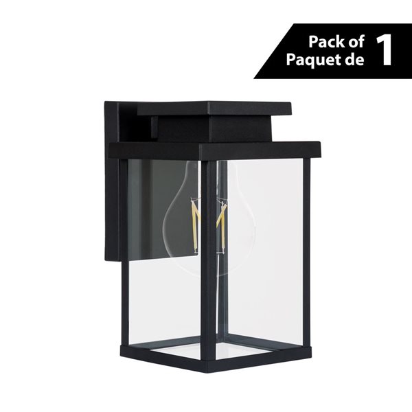 Luminus Eleanor Black 1-Light LED Outdoor Wall Lantern with Clear Glass