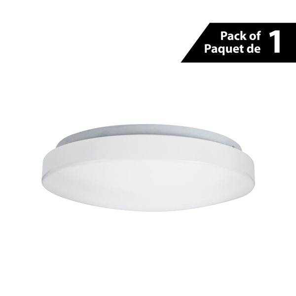 Luminus 60W Equivalent 13-in 3000K Bright White Dimmable LED Round Ceiling Fixture